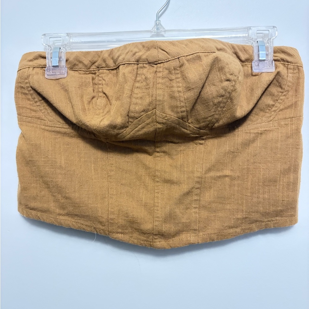 Free People Tan Strapless Bustier Top S